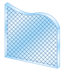 網入りガラスのイメージ図
